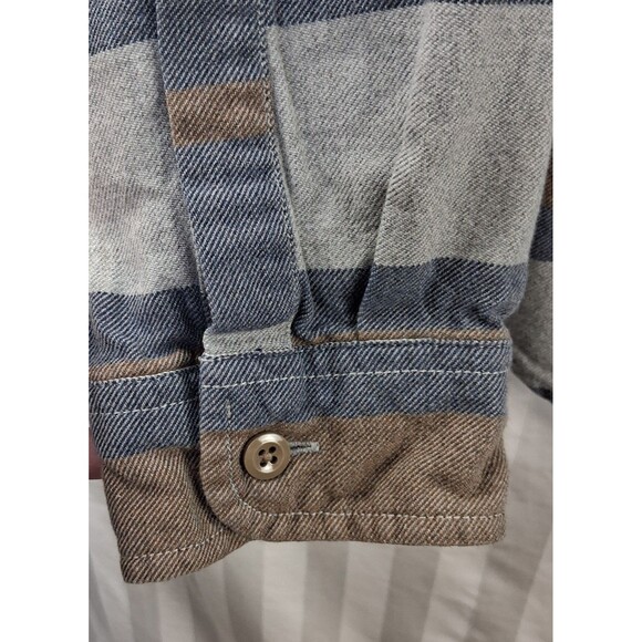 J. Crew Brushed Midweight Cotton Stripe Shirt H4831 Size L - Picture 7 of 16